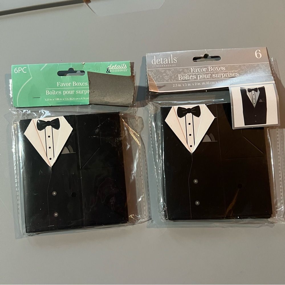 Favor Gift Boxes 12 Tuxedo Groomsmen Wedding Bachelor Favor
